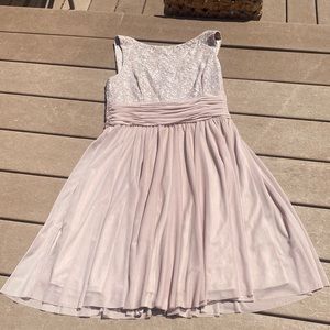 flowy champagne dress